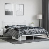 vidaXL Bedframe Metaal Wit 160x200cm - 41% Korting!