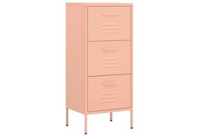 vidaXL Opbergkast Staal Roze (42,5x35x101,5 cm) - 59% Korting!