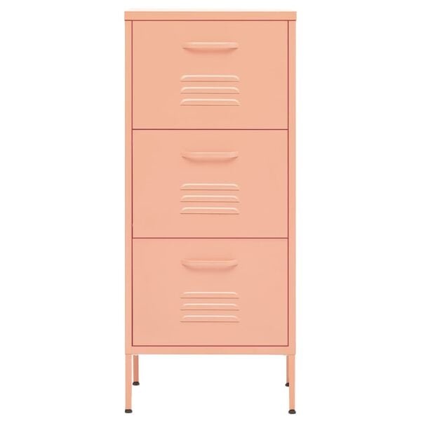 vidaXL Opbergkast Staal Roze (42,5x35x101,5 cm) - 59% Korting!