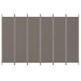 vidaXL Kamerscherm 6 panelen (300x200 cm) Stof Antraciet - 41% Korting!