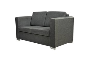 vidaXL Tweezitsbank Stof Donkergrijs - Nu 55% Korting!