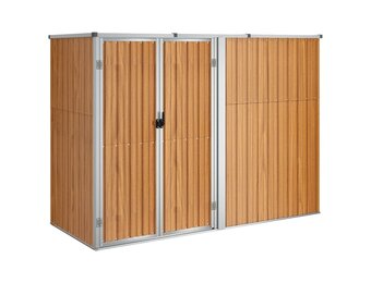 vidaXL Tuinschuur 225x89x161 cm Staal Bruin - Nu met 55% Korting!