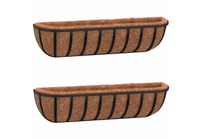 vidaXL Wandbakken 2 st. met Kokosvezel | 30% Korting