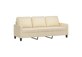 vidaXL 3-zitsbank Crèmekleurig Stof - 47% Korting!