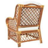 VidaXL Rattan Stoel met Kussen - 47% Korting! Natuurlijk & Comfortabel
