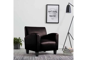 vidaXL Fauteuil Kunstleer Donkerbruin | 62% Korting