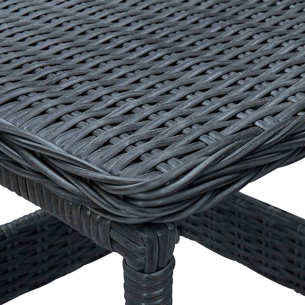 vidaXL Tuintafel Poly Rattan Donkergrijs (45x45x46,5 cm) - 53% Korting!