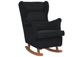vidaXL Schommelstoel Fluweel Zwart - 47% Korting!