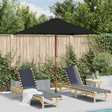 vidaXL Parasol Hout 150x200cm Zwart - 60% Korting!