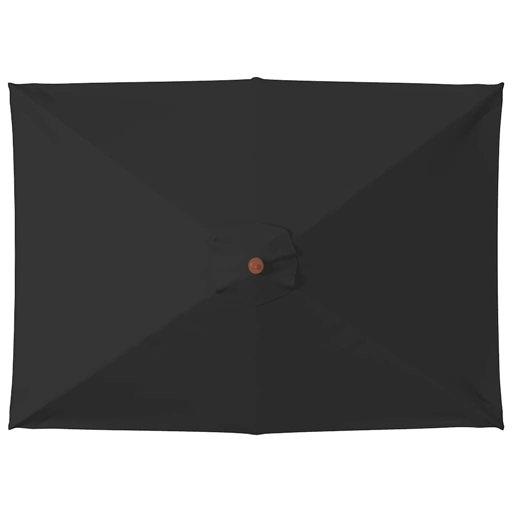 vidaXL Parasol Hout 150x200cm Zwart - 60% Korting!