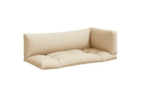 vidaXL Palletkussens 3 st. Beige - 65% Korting!