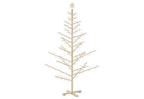 vidaXL Houten Kerstboom Naturel 180 cm - 42% Korting!