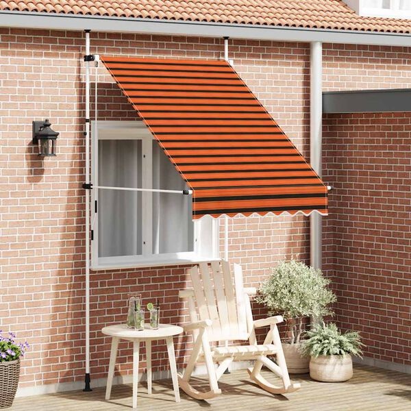 VidaXL Luifel 150 cm Oranje/Bruin - 70% Korting!