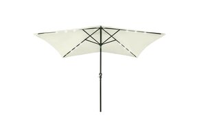 vidaXL Parasol met LED's (2x3m, zandkleurig) - Nu 76% korting!