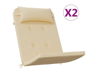 vidaXL Adirondack Stoelkussens Beige (2 stuks) - 62% Korting