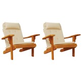 vidaXL Adirondack Stoelkussens Beige (2 stuks) - 62% Korting