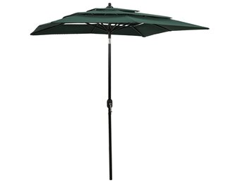 vidaXL Parasol 3-laags groen - 41% korting