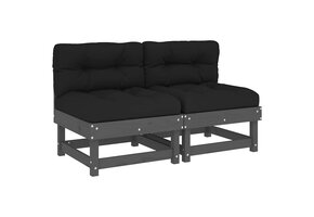 vidaXL Middenbanken met kussens (2 st) - 70% KORTING