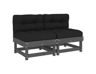 vidaXL Middenbanken met kussens (2 st) - 70% KORTING