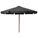 vidaXL Parasol Antraciet 330cm met Houten Paal - Nu 47% Korting!