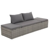 VidaXL Loungebed Poly Rattan Grijs - 74% Korting!