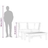 vidaXL 3-delige Loungeset Acaciahout | Crèmekleurige Kussens | 58% Korting