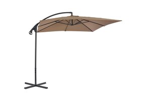 vidaXL Zweefparasol Taupe 250x250 cm - 64% Korting!