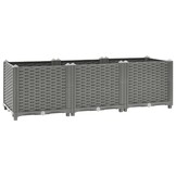 vidaXL Verhoogde Plantenbak 120x40x38 cm - Lichtgrijs - 41% Korting