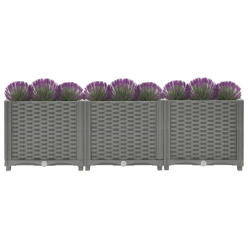 vidaXL Verhoogde Plantenbak 120x40x38 cm - Lichtgrijs - 41% Korting