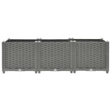 vidaXL Verhoogde Plantenbak 120x40x38 cm - Lichtgrijs - 41% Korting