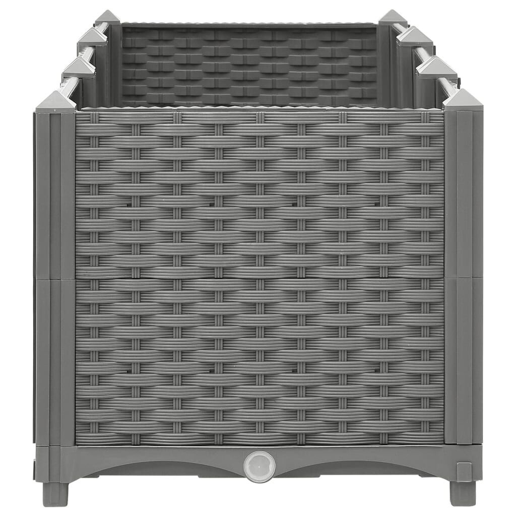 vidaXL Verhoogde Plantenbak 120x40x38 cm - Lichtgrijs - 41% Korting