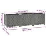 vidaXL Verhoogde Plantenbak 120x40x38 cm - Lichtgrijs - 41% Korting