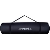 Fitnessmat Sportmat met draagriem - 185x100x1cm Zwart - Nu 65% Korting!
