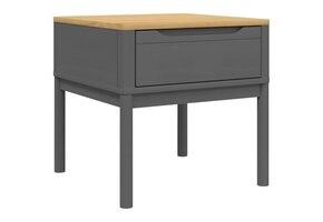 vidaXL Lamptafel FLORO (42% korting) - 55x55x54 cm, Grenenhout Grijs