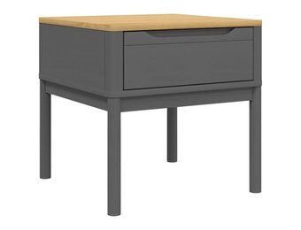 vidaXL Lamptafel FLORO (42% korting) - 55x55x54 cm, Grenenhout Grijs