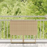 vidaXL Tuintafel Inklapbaar Poly Rattan Beige - 62% Korting!