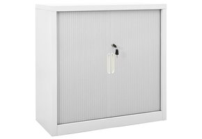 vidaXL Roldeurkast Staal Grijs 90x40x90 cm | 62% Korting!