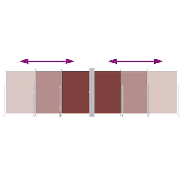 vidaXL Uittrekbaar Windscherm 180x600 cm Bruin - 70% Korting