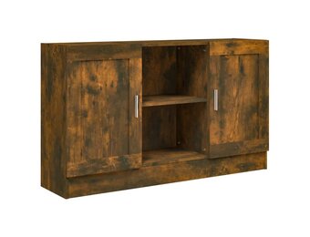 vidaXL Dressoir Gerookt Eiken - 120x30,5x70 cm - 64% Korting