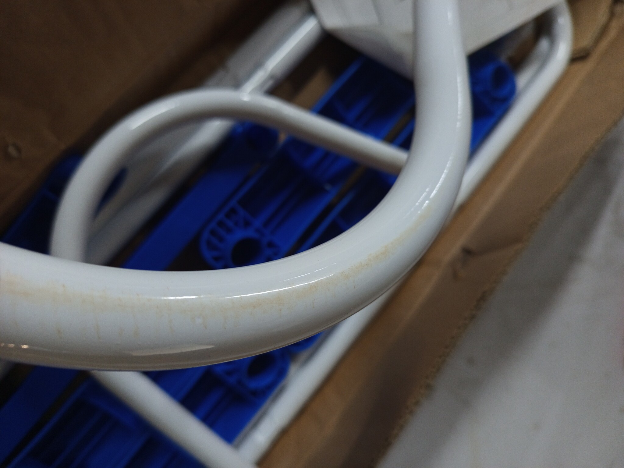 VidaXL Zwembadladder 84cm Blauw/Wit - 70% Korting!