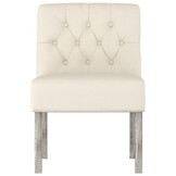 vidaXL Eetkamerstoel Linnen Knoop - 60% Korting