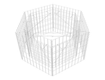 VidaXL Gabion plantenbak zeshoekig - 62% Korting!