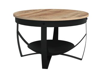 VidaXL Salontafel Ruw Mangohout Ø 68x43 cm - Nu 60% Korting!