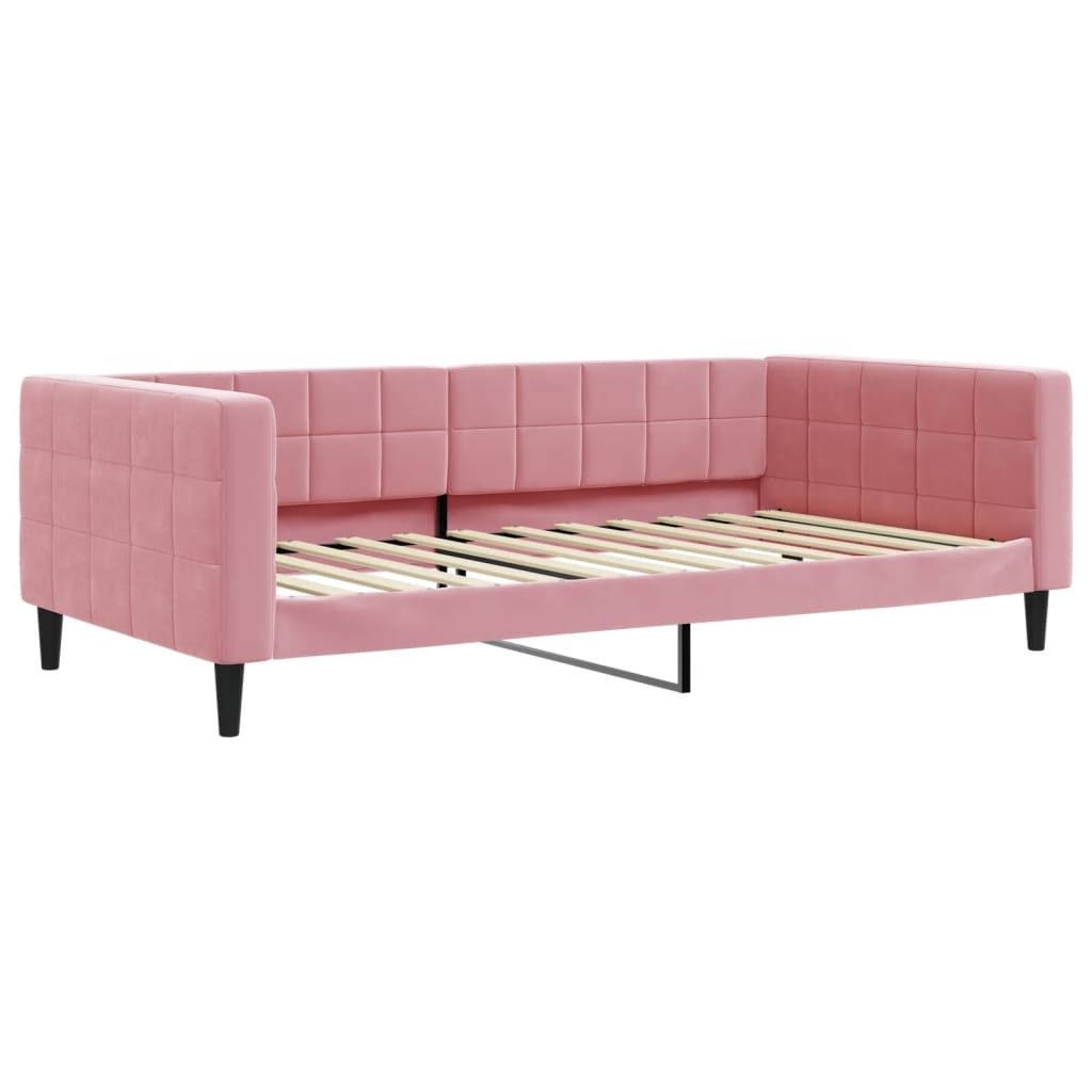 vidaXL Slaapbank Fluweel Roze - 100x200 cm - 37% Korting!