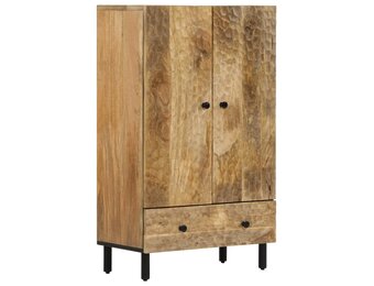 vidaXL Hoge Kast 60x33x100cm Massief Mangohout - Nu met 59% Korting!