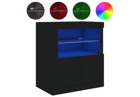 vidaXL Dressoir met LED-verlichting (67% korting!) - Zwart