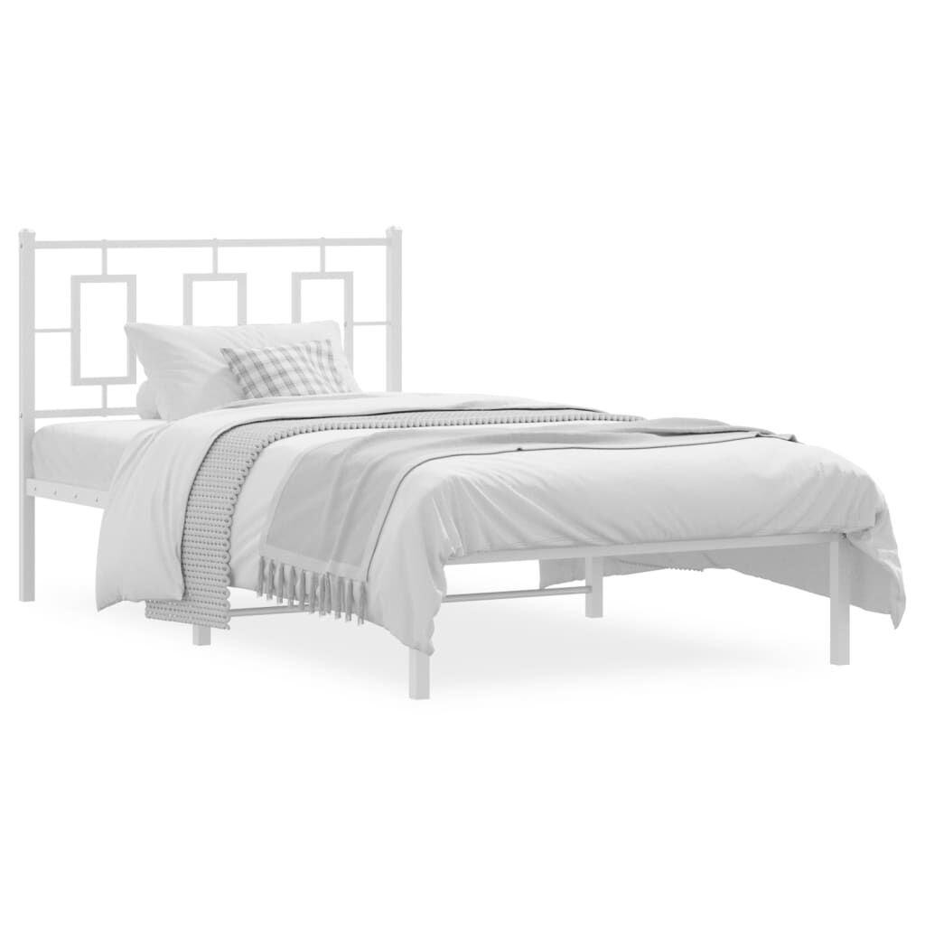 vidaXL Bedframe Metaal Wit 100x200cm | -64%