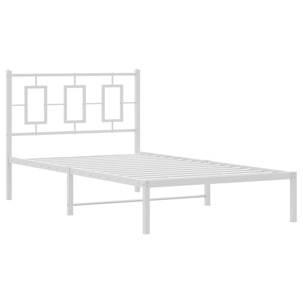 vidaXL Bedframe Metaal Wit 100x200cm | -64%