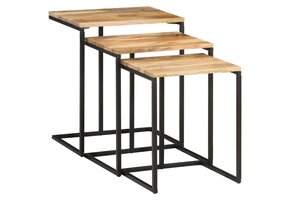 vidaXL Tafeltjesset 3 st massief acaciahout - 60% Korting!