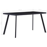 vidaXL Eettafel Zwart | 140x70cm | 67% Korting